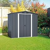 Duramax ECO 6x4 Metal Garden Storage Shed Anthracite view 7