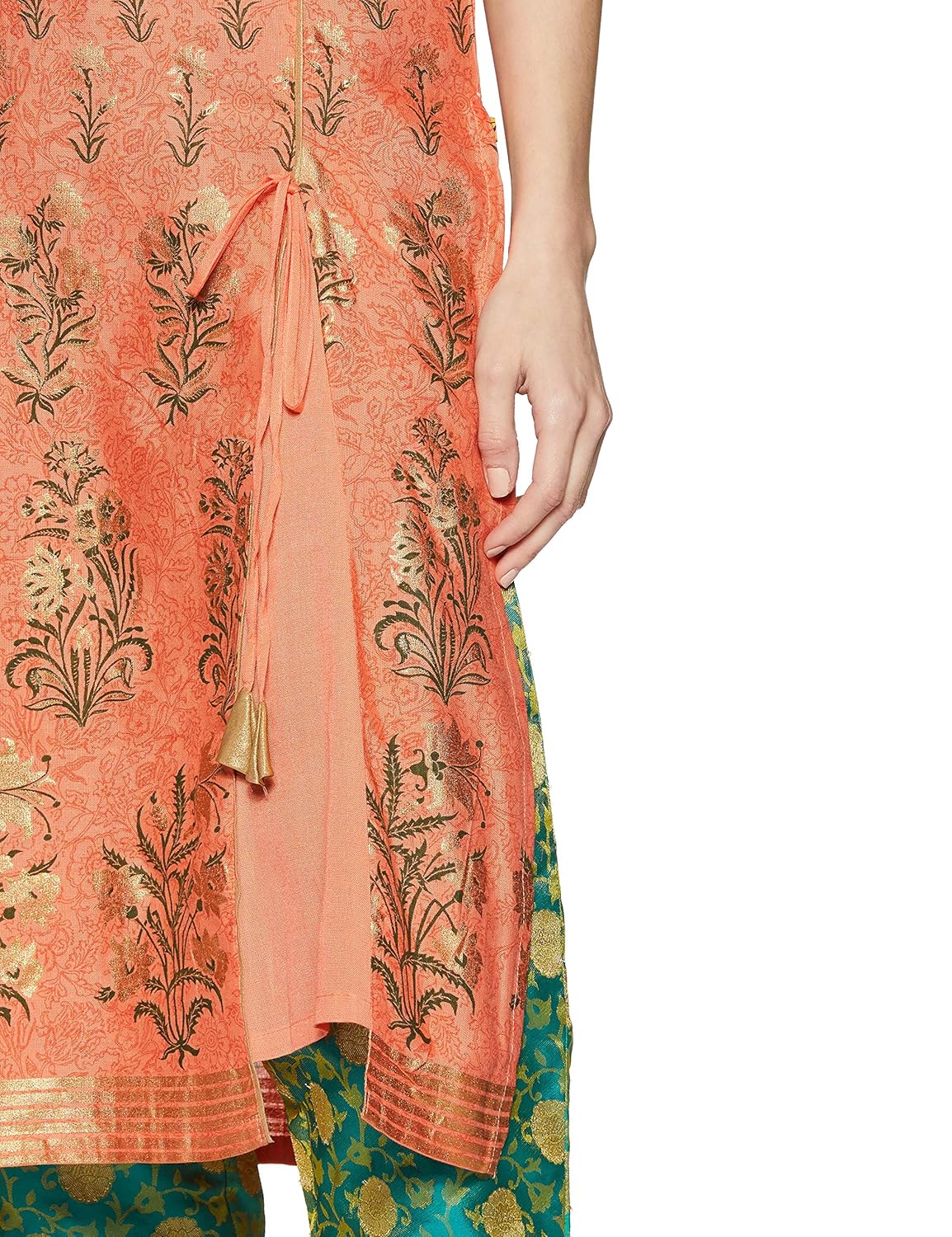 aurelia women's pleated kurta