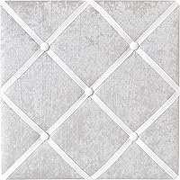Sweet Jojo Designs Grey Fabric Memory Memo Photo Bulletin Board - Solid Light Gray Silver Crinkle Crushed Velvet Luxurious El