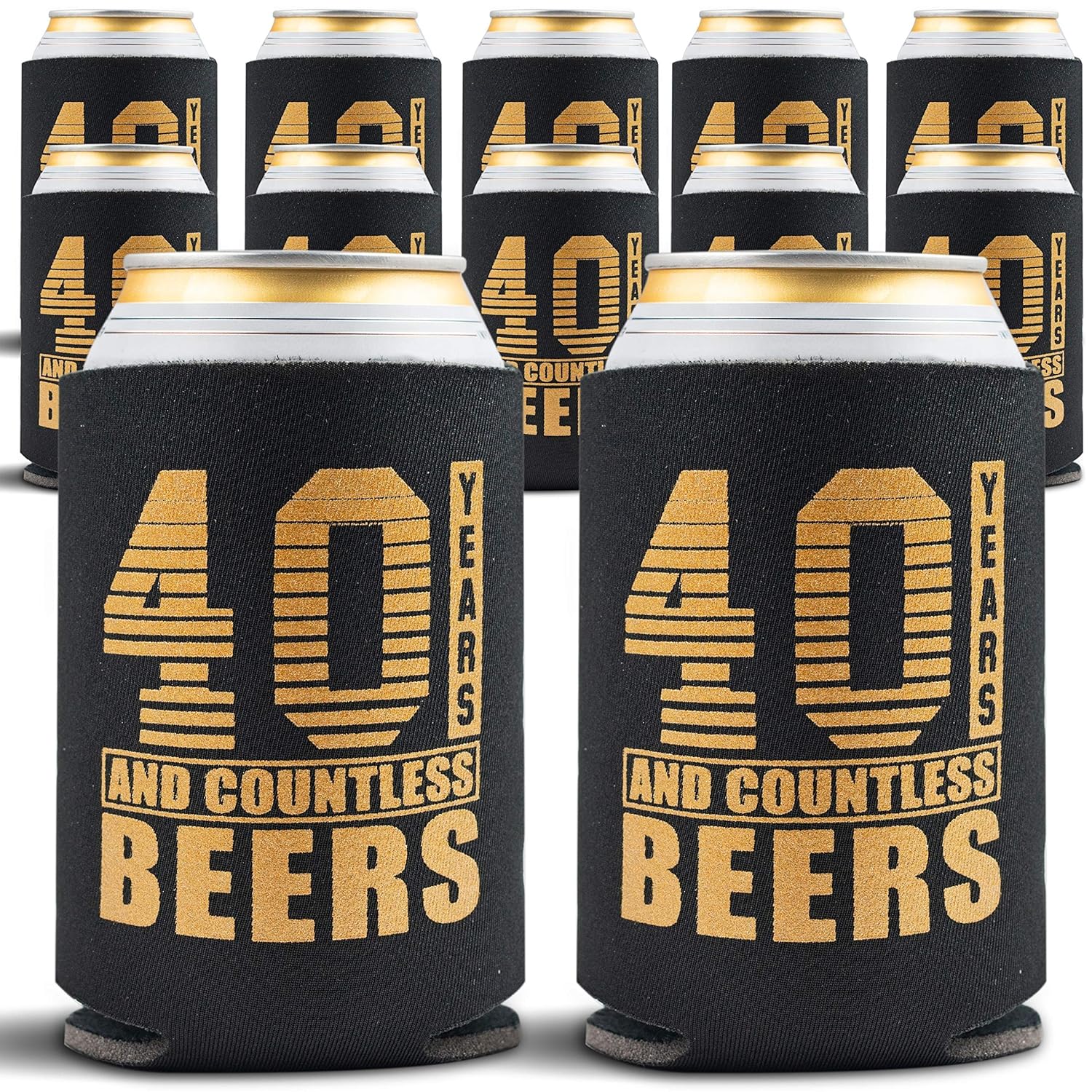 40th Birthday Decorations For Men 12 Pack Can Coolers 40th