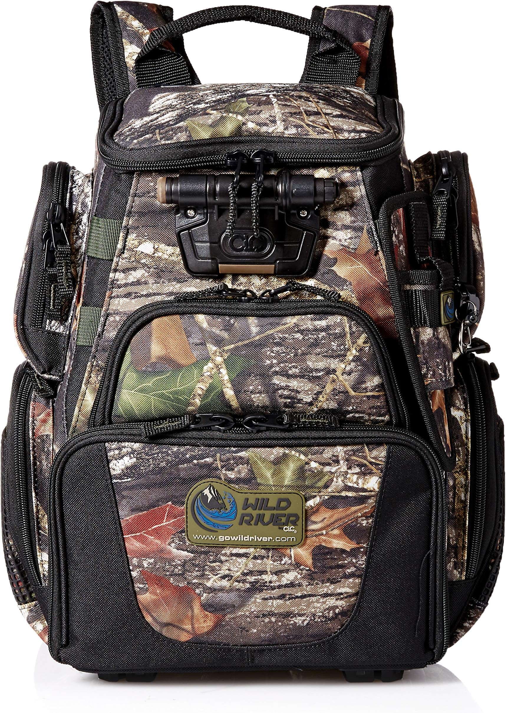Wild River by CLC 503 Tackle Tek Recon LED Lighted Camo Compact Backpack, Mossy Oak