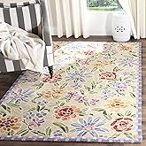 SAFAVIEH Chelsea Collection Area Rug - 5'3" x 8'3", Ivory, Hand-Hooked French Country Wool, Ideal for High Traffic Areas in L
