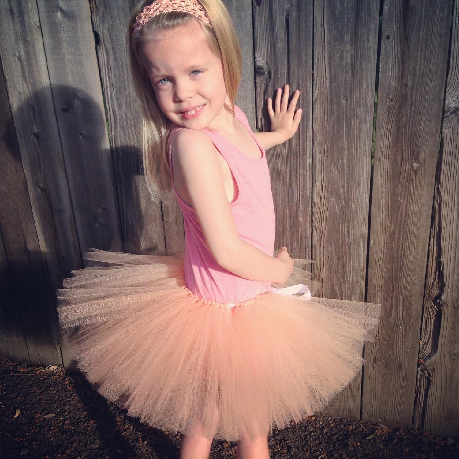 peach tutu dress