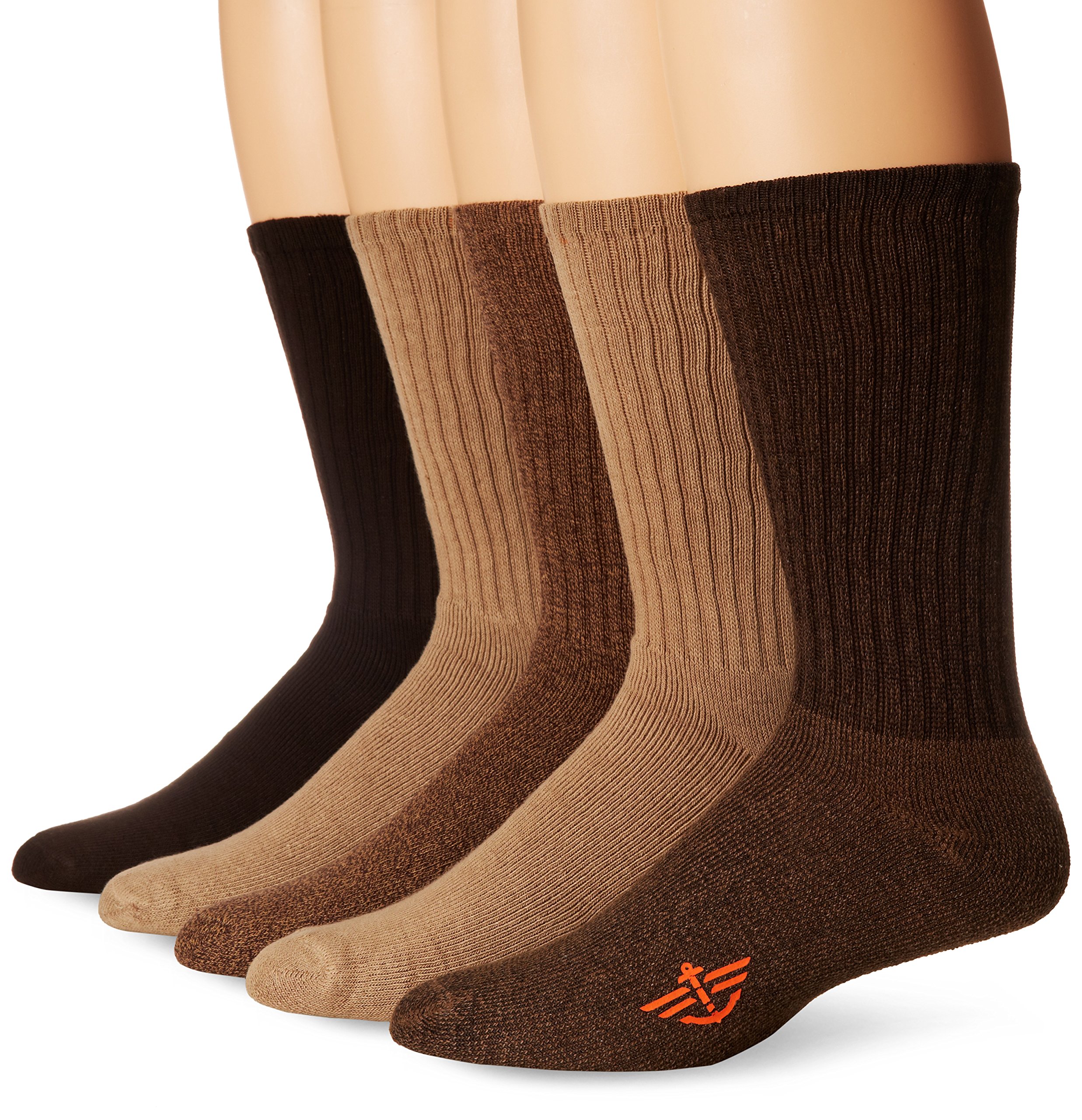 Dockers Men's Docker's 5 Pack Cushion Comfort Sport Crew Socks Free