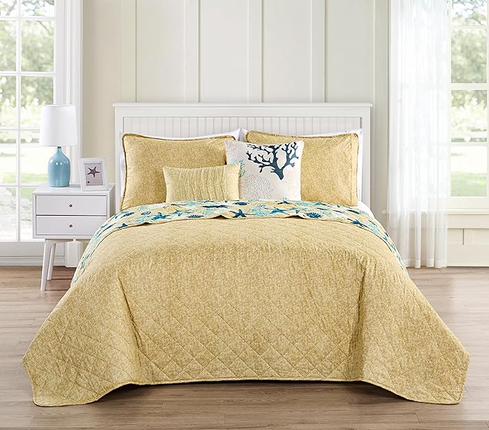 The Best Vcny Home Luxurious Geometric Quilt Set