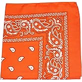 Pack of 5 X-Large Paisley Cotton Printed Bandana - 27 x 27 inches