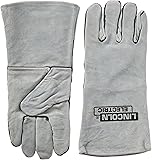 Lincoln Electric KH641 Leather Welding Gloves, One Size, Grey