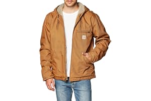 Carhartt Men's Relaxed Fit Washed Duck Sherpa-Lined Jacket