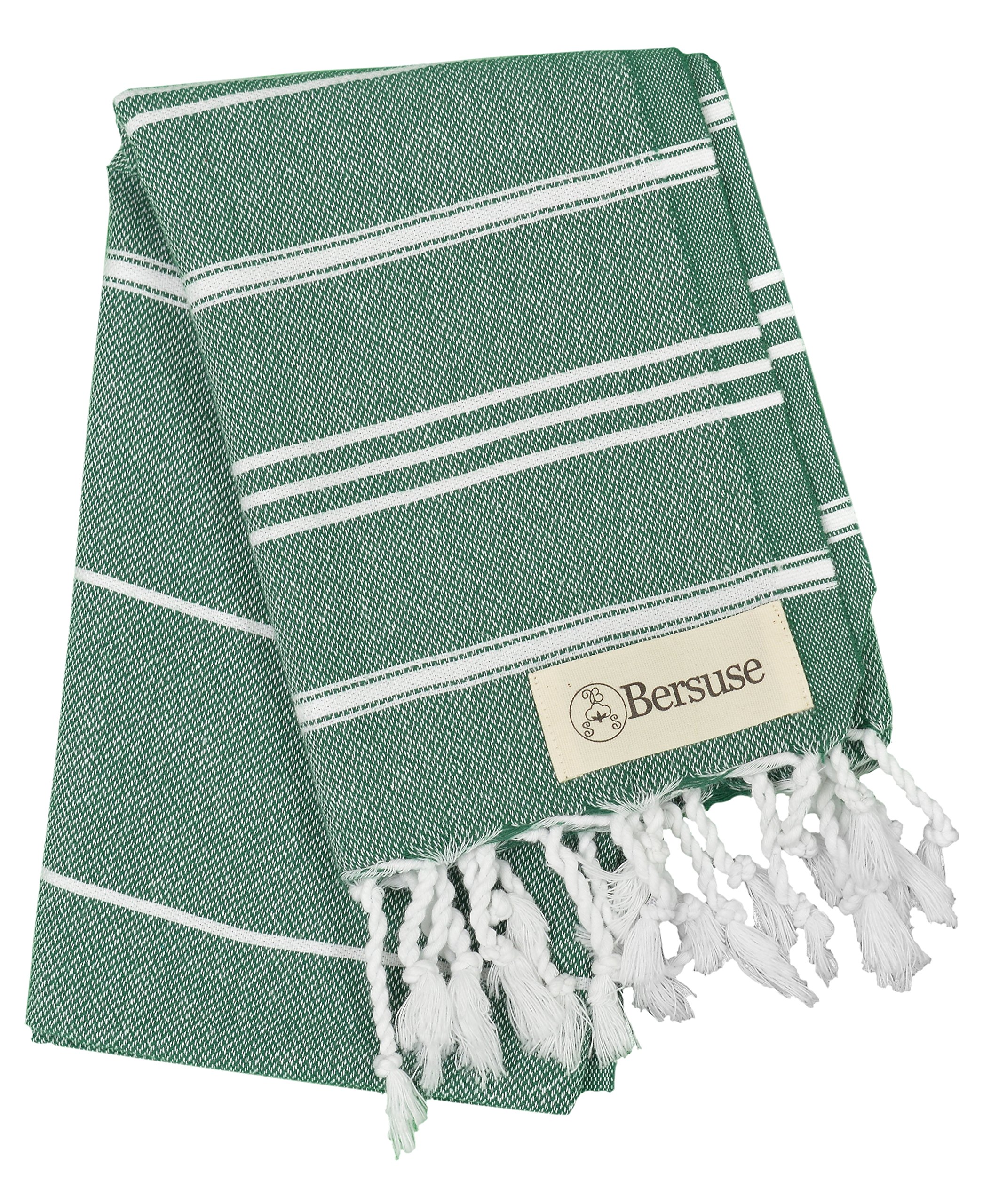 Bersuse 100% Cotton - Anatolia Turkish Hand Towel - Forest Green