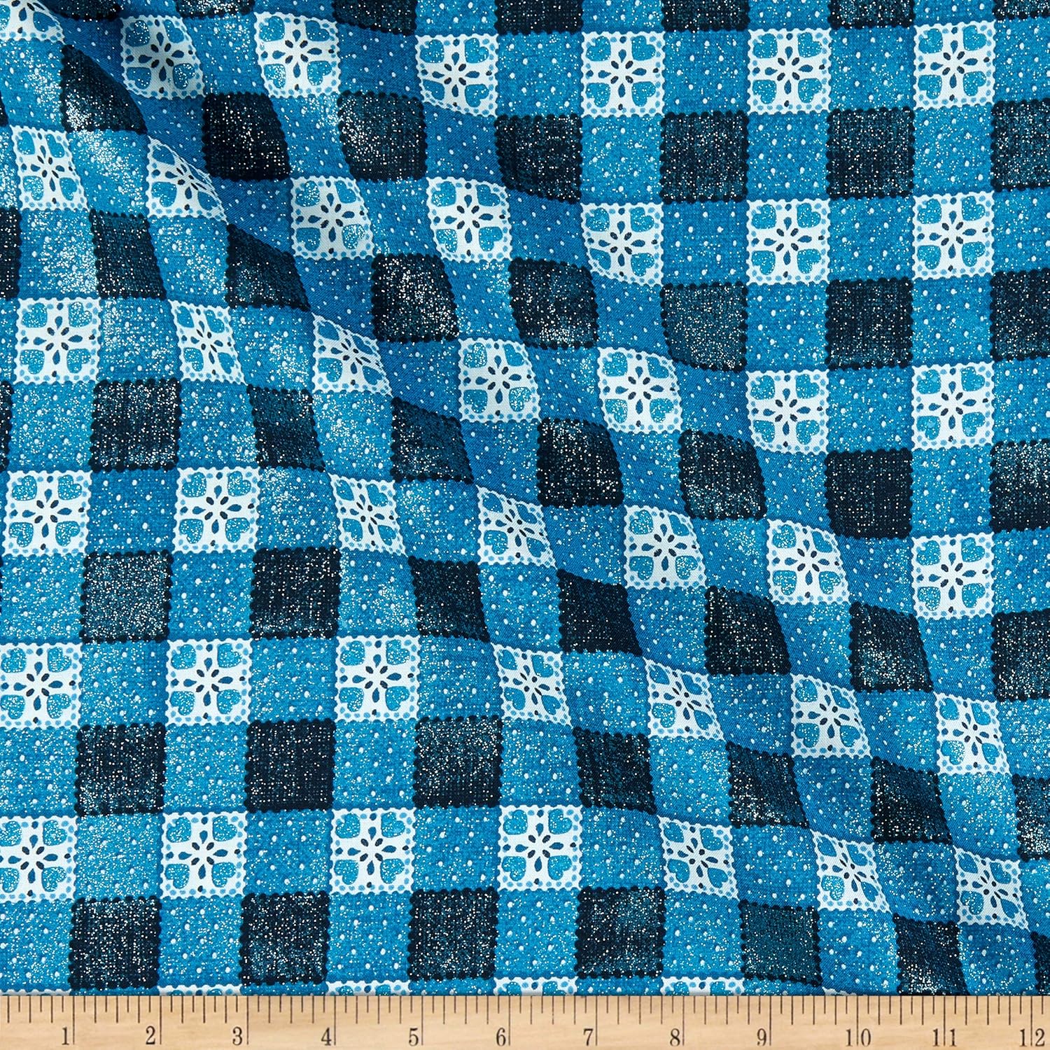 metallic denim fabric