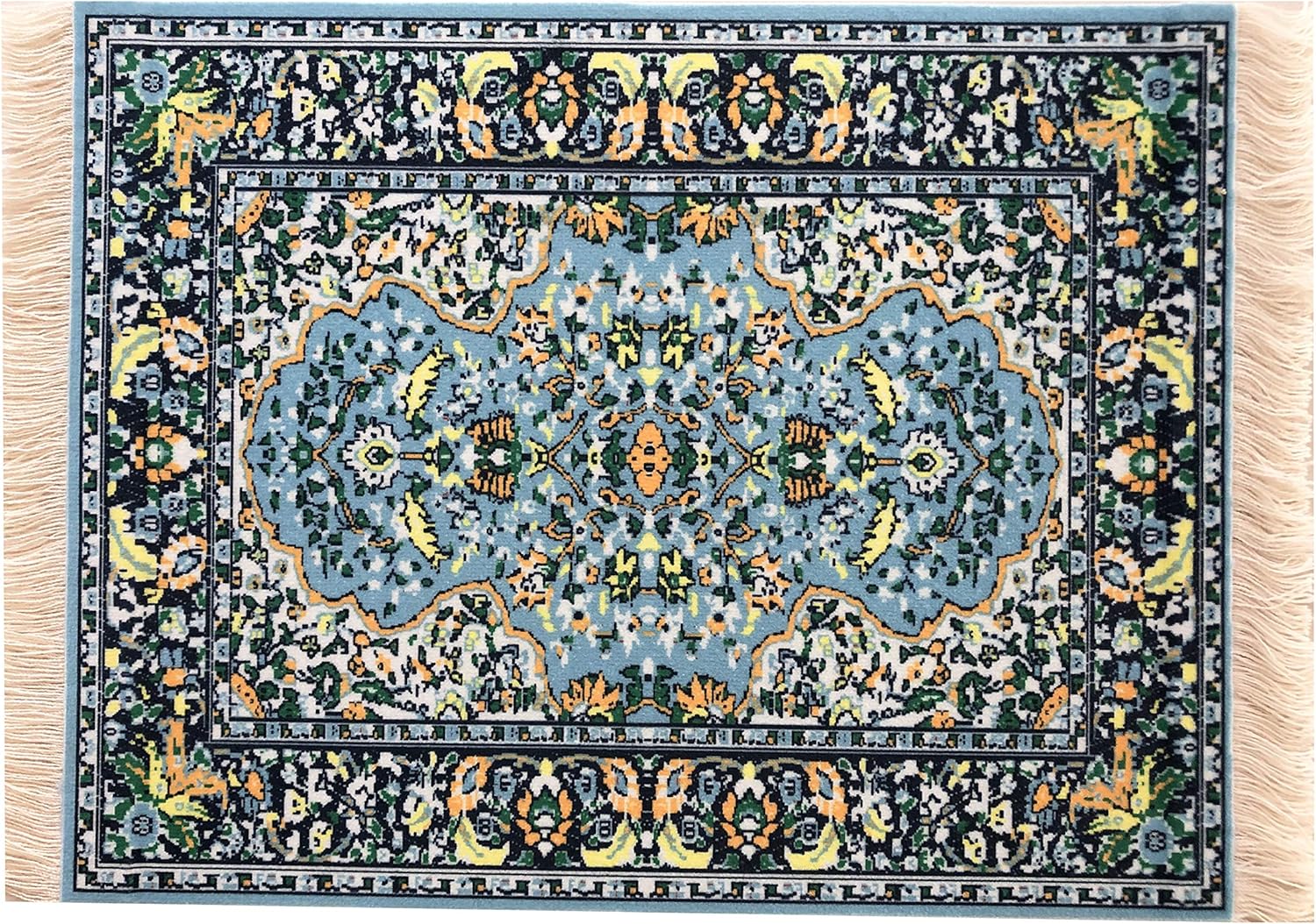 Inusitus Dollhouse Carpet - Miniature Dolls House Rugs - Toys 10x7 1" Scale (Blue)