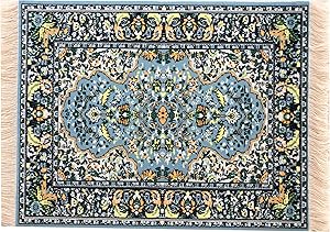 Inusitus Dollhouse Carpet - Miniature Dolls House Rugs - Toys 10x7 1" Scale (Blue)
