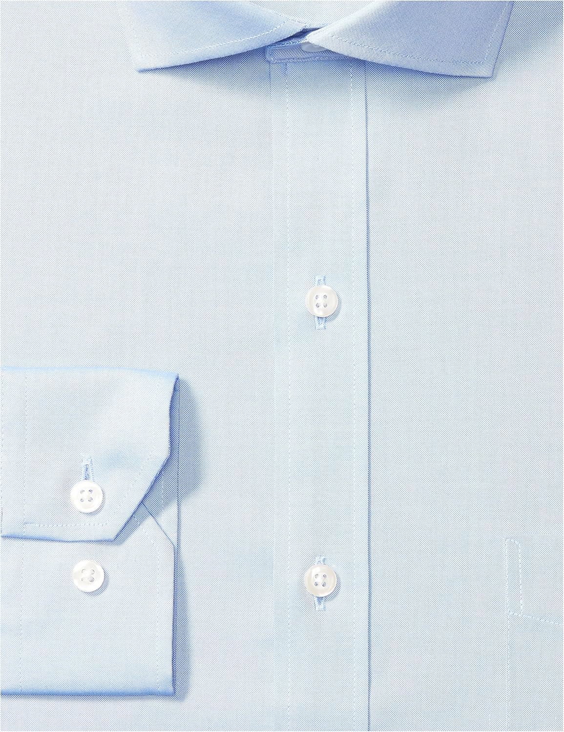  Brand - Buttoned Down Men's Tailored Fit Cutaway-Collar Solid Pinpoint Dress Shirt, Supima Cotton Non-Iron: Clothing