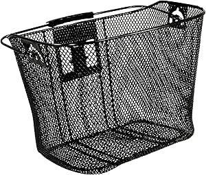 Basket suitable for Bosch ebike Oxford Wire E-Bike Front Quick Release Basket Black with Bracket
