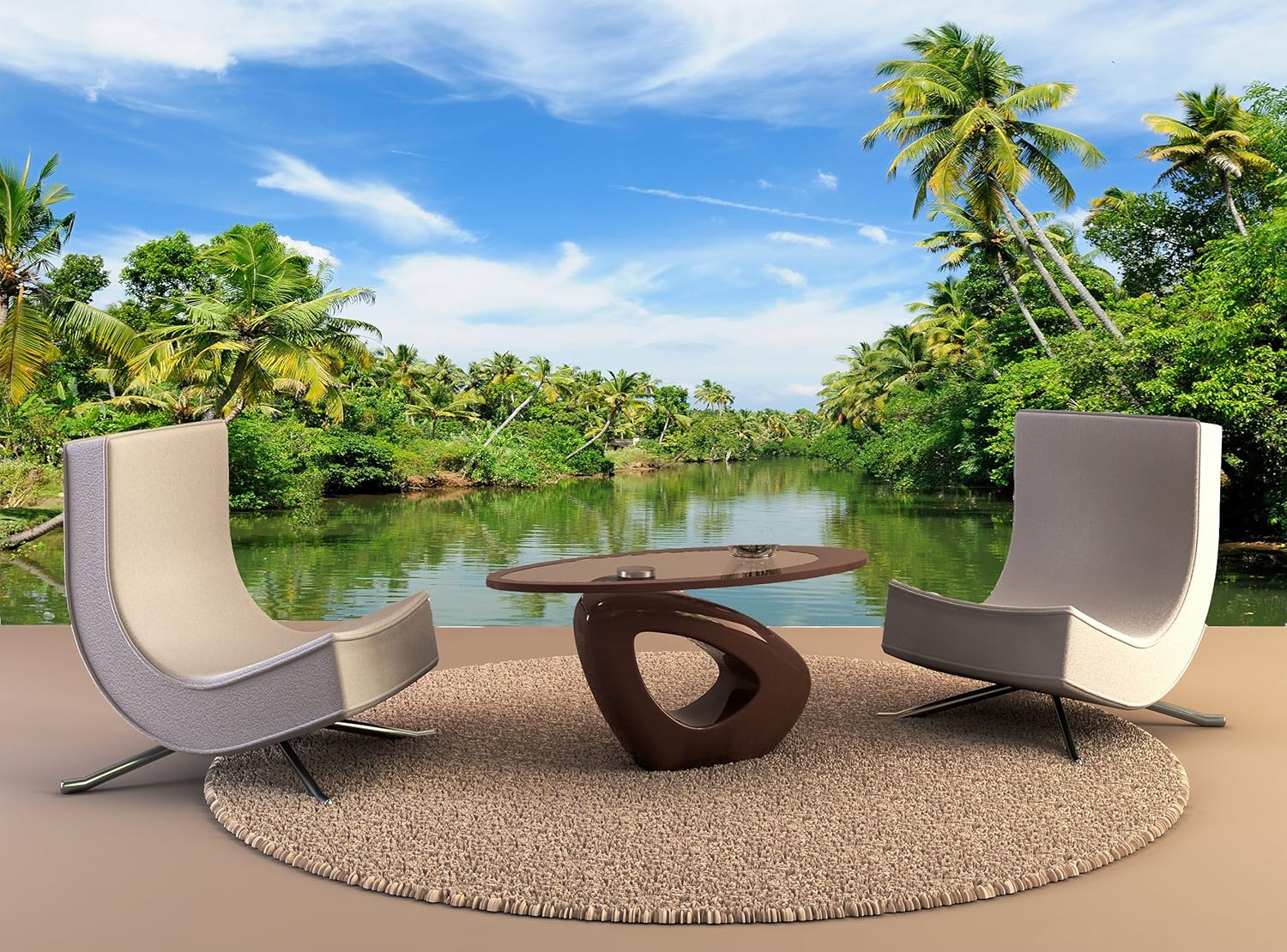 Amazon Com Tapiz De Pared India Kerala Canal Arte De La Pared