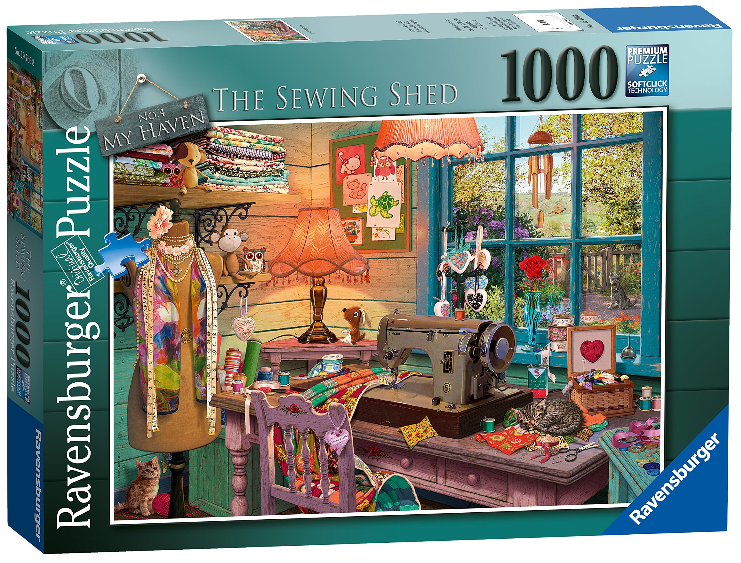 Ravensburger My Haven No. 4 The Sewing Shed 1000 Piece Jigsaw Puzzle for Adults and Kids Age 12 and Up โ image 1