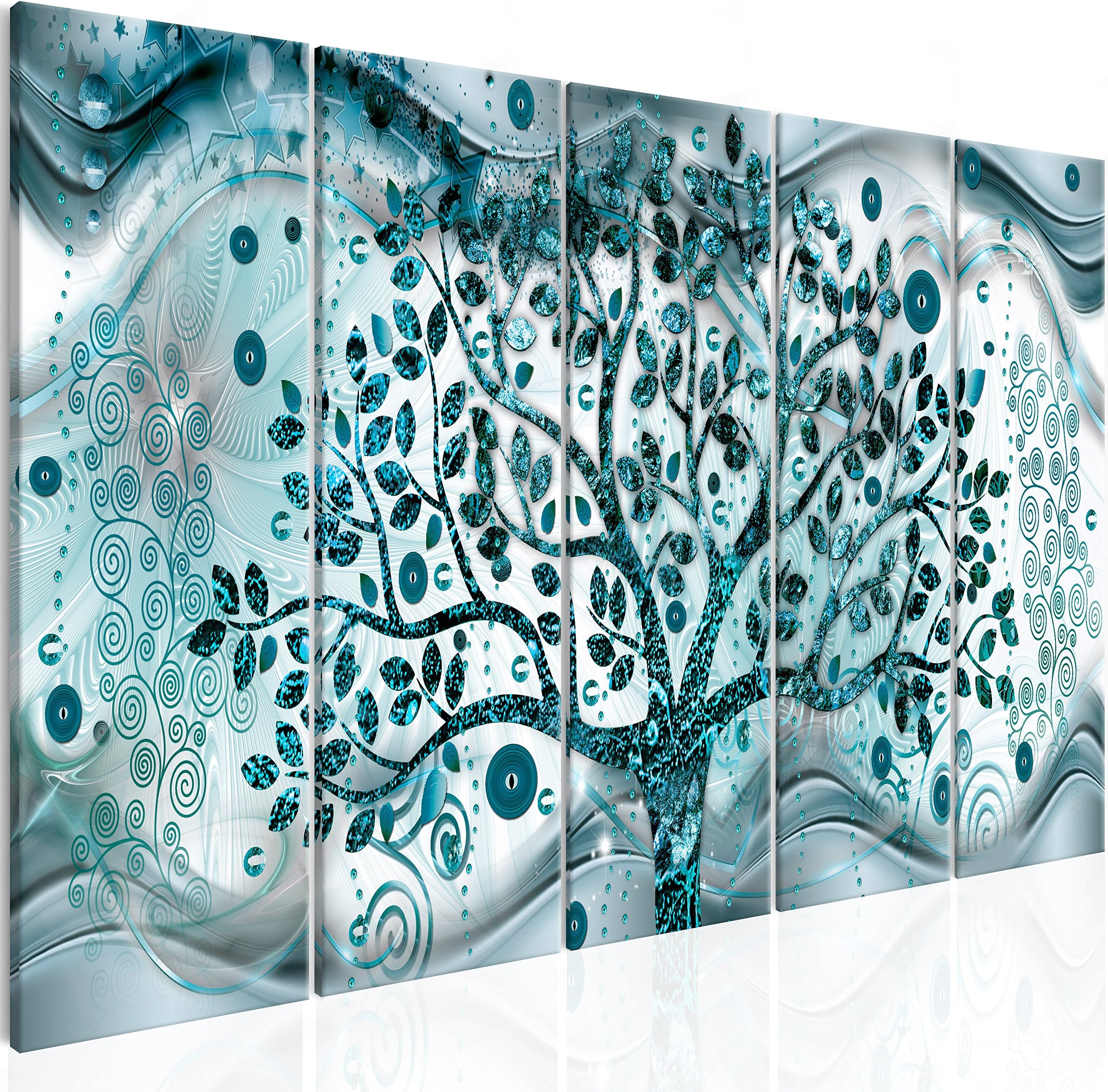 murando Canvas Wall Art Tree Klimt 225x90 cm/88.6"x 35.4" 5 Pieces Non-Woven Canvas Prints Image Framed Artwork Painting Picture Photo Home Decoration Abstraction l-C-0005-b-o