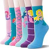 WELSOX Unicorn Socks Gifts for Girls kids Cute Animal Fun Crew Fashion Funny Novelty Soft Cotton Socks 6 Pairs
