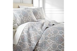 SOUTHSHORE FINE LIVING, INC. Boho Paisley Collection, Premium Quality, Soft, Wrinkle & Fade Resistant, Easy Case, Oversized Quilt Cover Set with 1 Quilt Set and 2 Shams, King/California King, Aqua