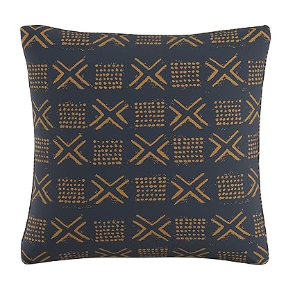 Amazon Com Apartment Therapy Feather Fill Pillow Remmy Navy