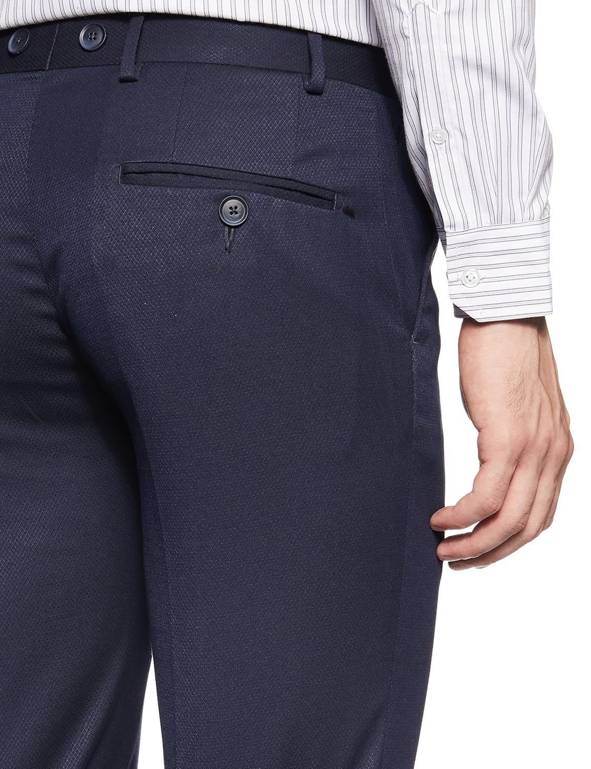 v dot by van heusen men's slim fit formal trousers