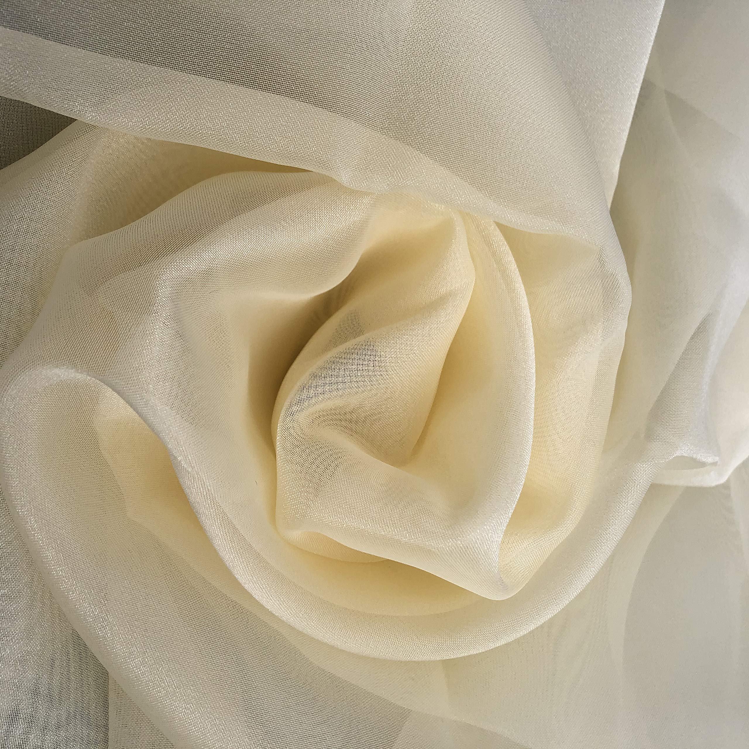 Crystal Organza Sheer Fabric 70cm Wide (Champagne, 50 Meters Long)