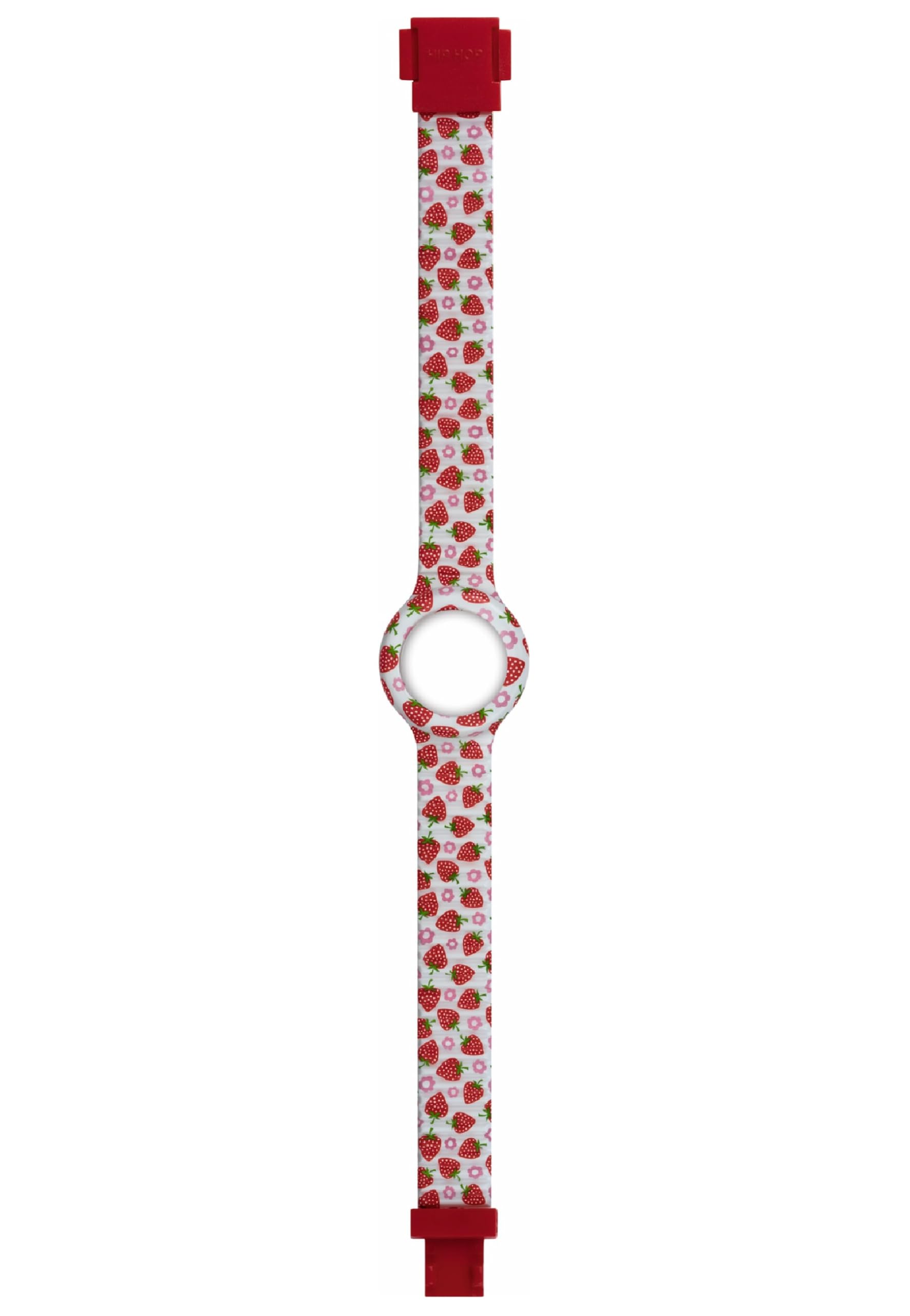 HIP HOP Kids Fun Children's Silicone Watch Strap with Strawberries Design for 28mm Case Diameter HBU1037