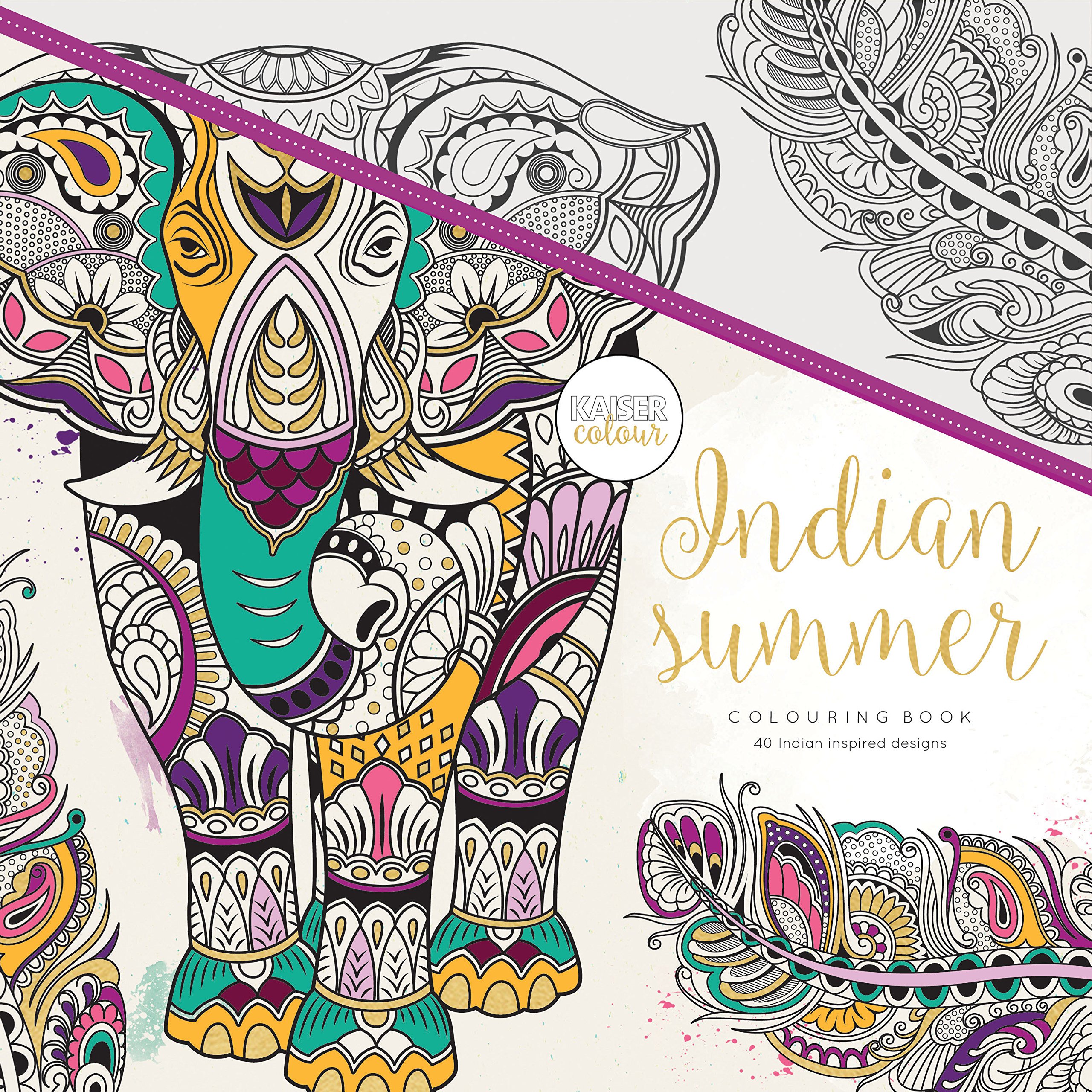 Kaisercraft Kaisercolour Perfect Bound Coloring Book Indian Summer, Acrylic, Multicolour, 24.89x24.63x0.76 cm