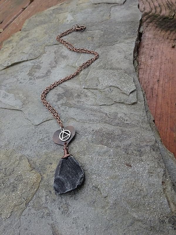 AA Recovery Necklace. Sober Gifts. Sobriety Necklace. AA