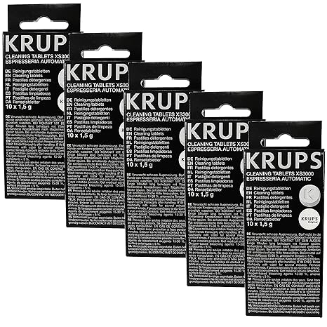 5er Pack Krups XS 3000 Reinigungstabletten (10 x 1,5 gramm)