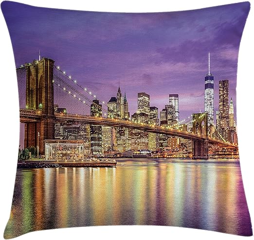 Amazon Com Ambesonne New York Throw Pillow Cushion Cover Nyc