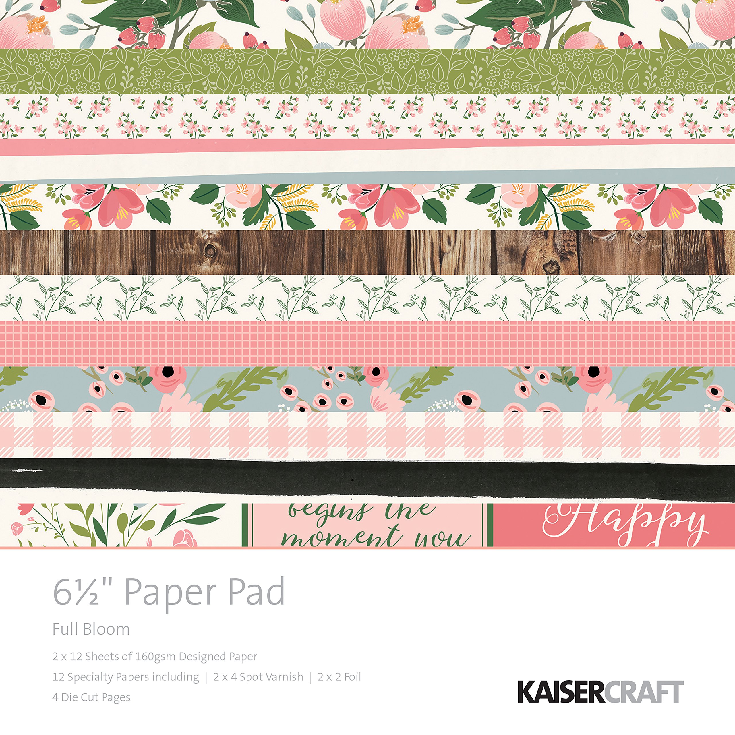 Kaisercraft Paper Pad 6.5"X6.5" 40/Pkg-Full Bloom