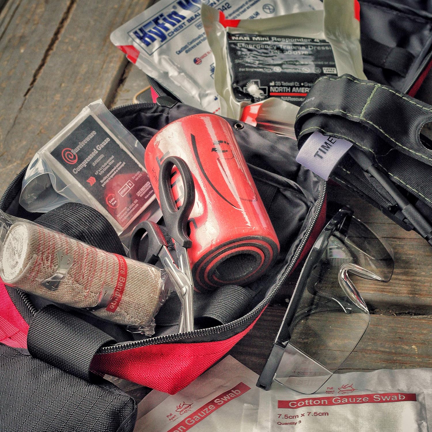 Surviveware Trauma First Aid Kit - IFAK Fully Stocked for Gunshot and Emergencies: Health & Personal Care