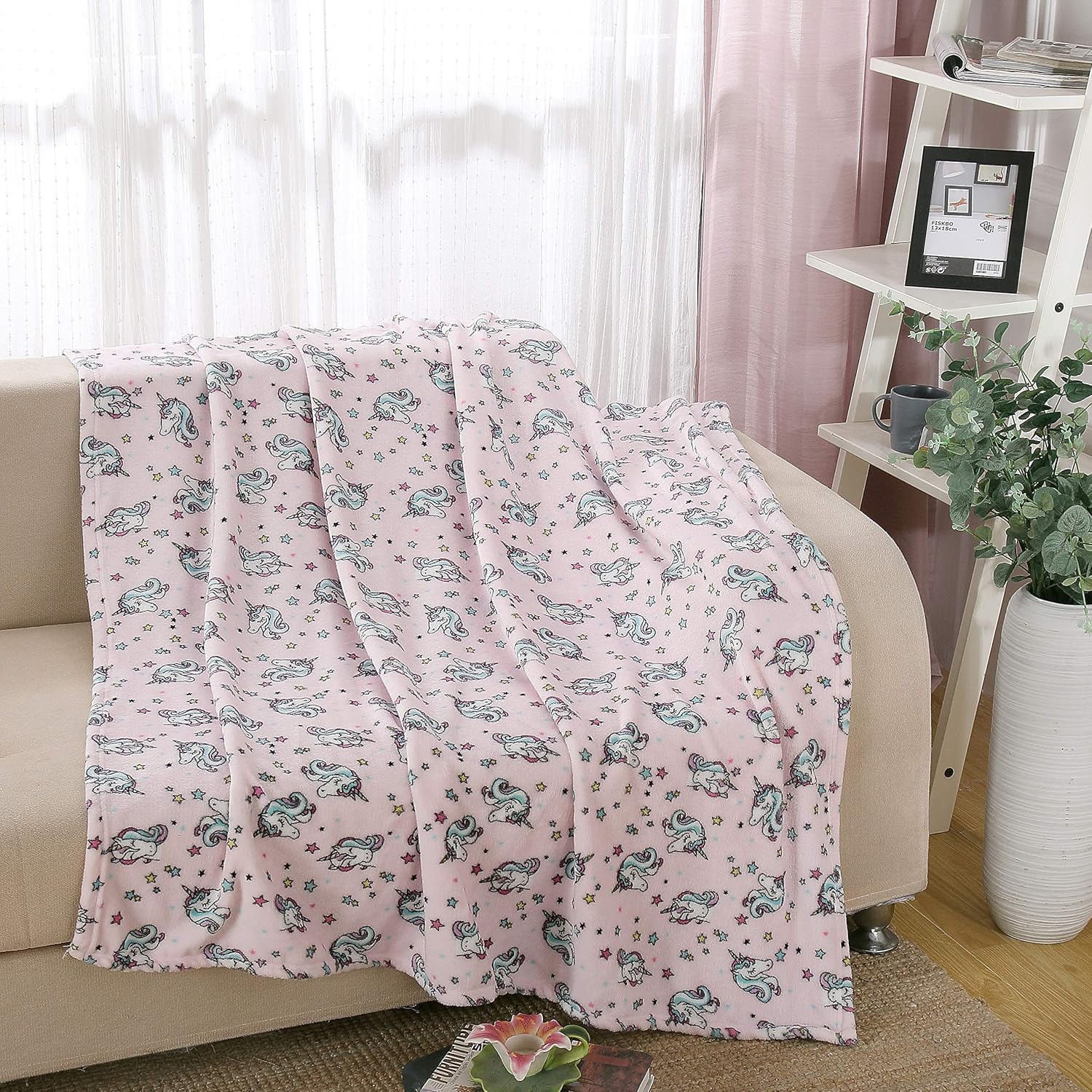 i-baby Large Teenage Girl Blanket Juvenile Fleece Throw Ultra Soft Kids Blanket Warm Plush Baby Blankets, Super Cozy, Lightweight Blanket, 127x152cm (Unicorn, 50x60 Inch)