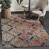 SAFAVIEH Evoke Collection 3' x 5' Blue/Orange