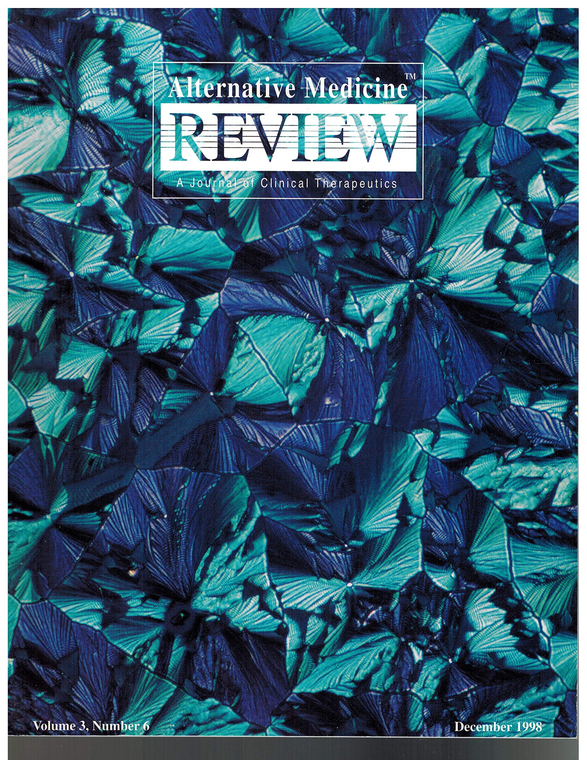 Alternative Medicine Review December 1998 Vol 3 No 6 Amazon Com Books