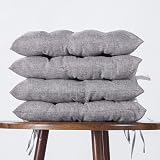 HAMO Seat Pad Cushions for Dining Chairs 4 Pack 40x40 cm Grey9 view 8