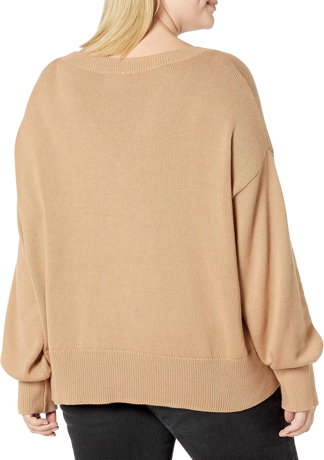 The Drop Women's Lisa Soft Slouchy V-Neck Sweater: Clothing
