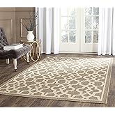 SAFAVIEH Washable Rug Outdoor Courtyard Collection - 2'7" x 5', Mocha & Beige, Non-Shedding & Easy Cleaning, Ideal for Patio,