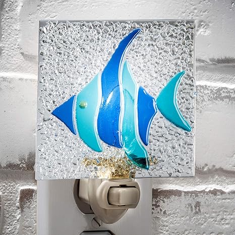 Decorative Night Light Blue Fish Beach Tropical Beach House Home