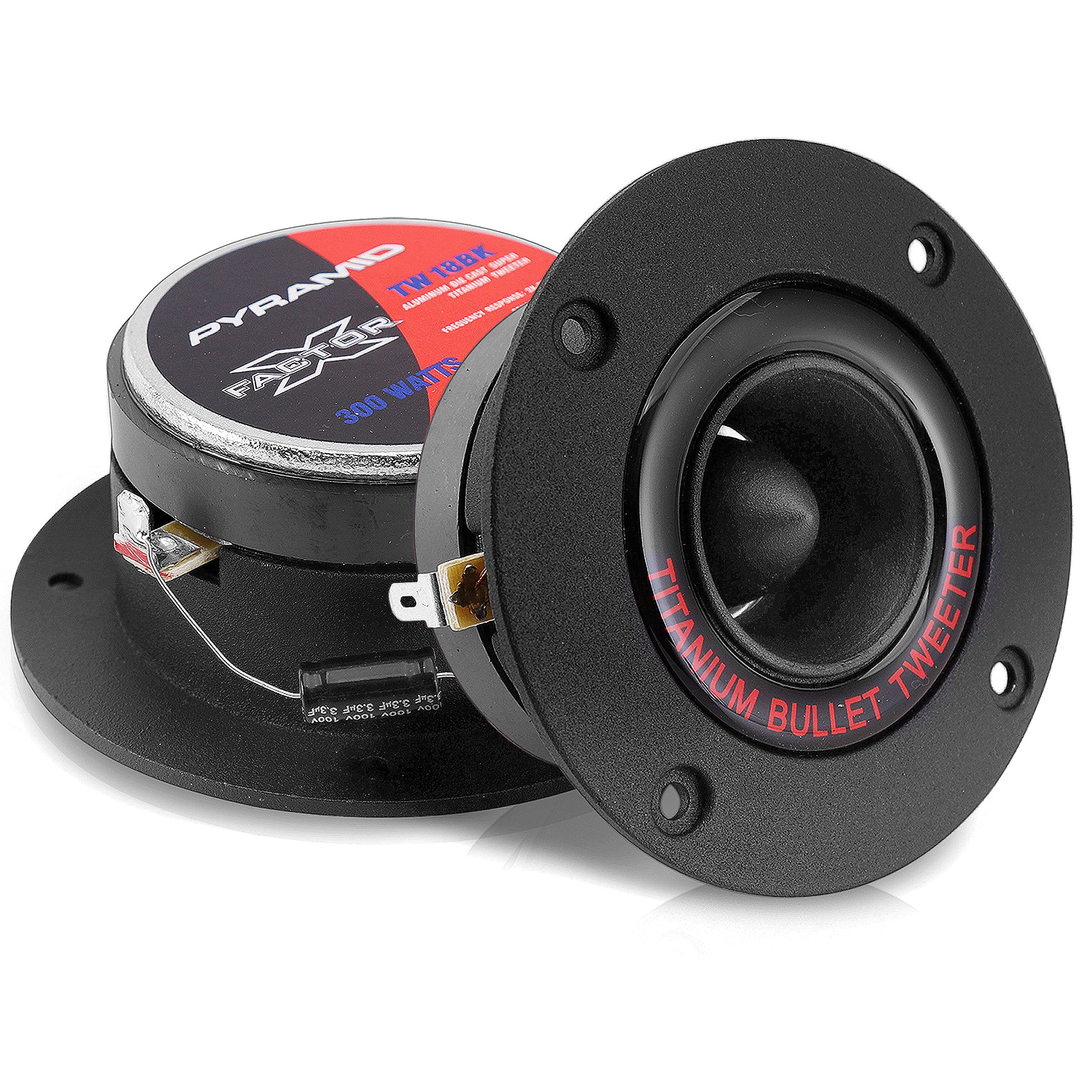 Pyramid TW18BK 300W 3.25 inch Aluminum Die Cast Super Titanium Tweeters