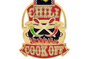 PRESTIGE PALACE AWARDS Chili Cook Off Premium Trophy Medals for Award Ceremony, Available 1st Place Gold, 2nd Place Silver, 3rd Place Bronze Positions - Sold Separately