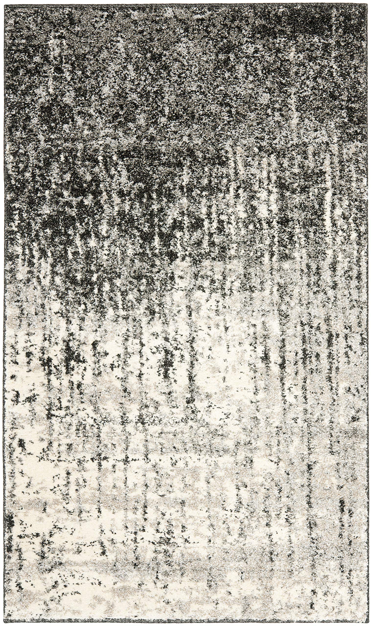 SAFAVIEH Retro Collection Accent Rug - 3' Square, Black & Light Grey, Modern Design, Non-Shedding & Easy Care, Ideal for High Traffic Accents in Living Room, Bedroom (RET2770) Image SAFAVIEH Retro Collection Accent Rug - 3' Square, Black & Light Grey, Modern Design, Non-Shedding & Easy Care, Ideal for High Traffic Accents in Living Room, Bedroom (RET2770) Image