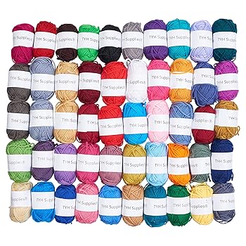 TYH Supplies 50-Pack 22 Yard Acrylic Yarn