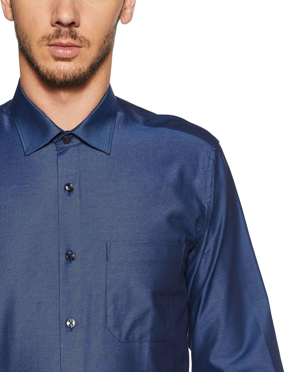 louis philippe men's solid slim fit formal shirt