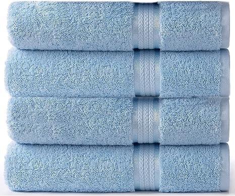 blue bathroom towels