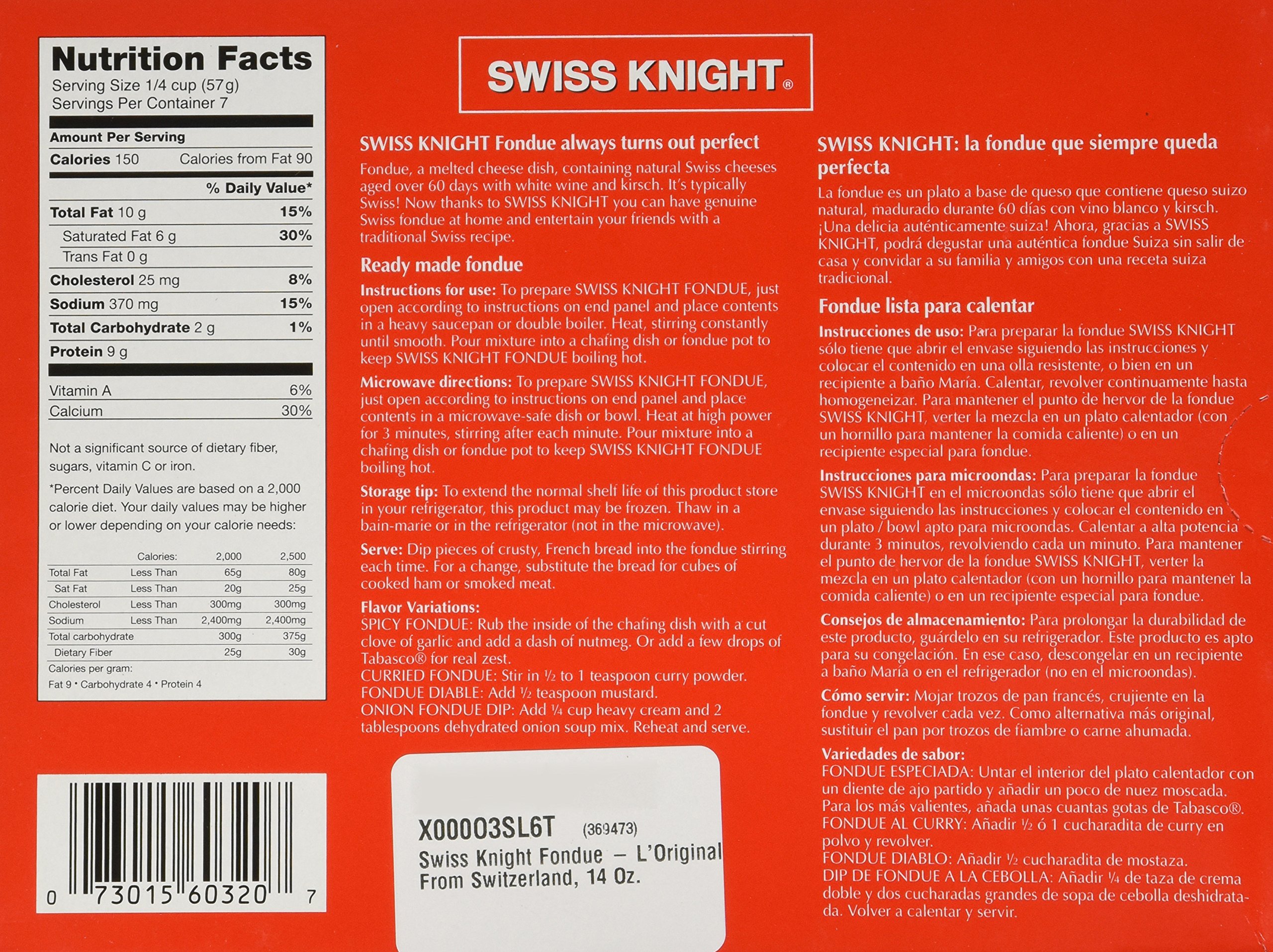 Swiss Knight Fondue L'Original From Switzerland, 14 Oz. Buy Online in UAE. Grocery