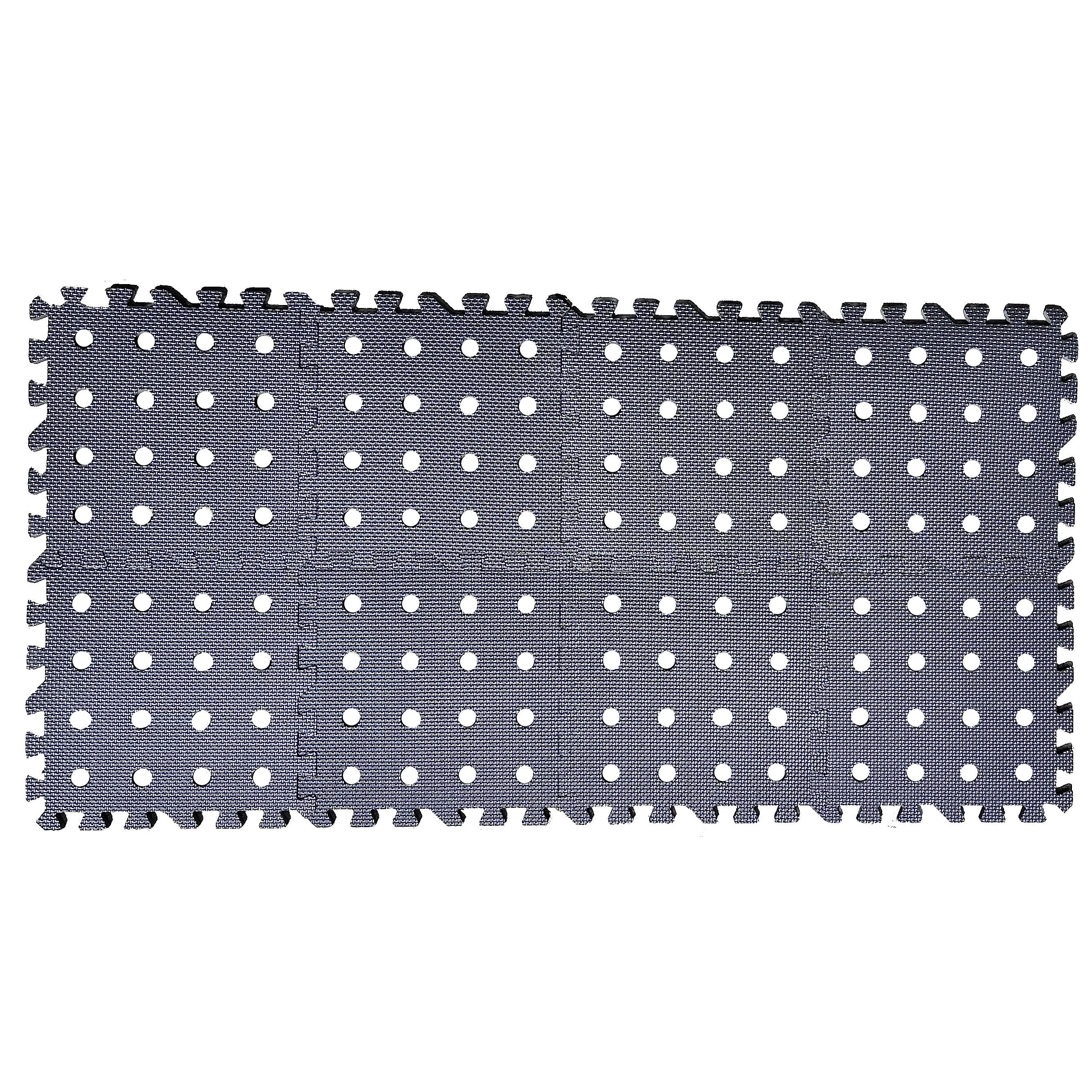 Grendle 30.5 x 30.5 x 1cm 8 pc Black Interlocking Foam Drainage Mat For Hot Tubs & Paddling Pools