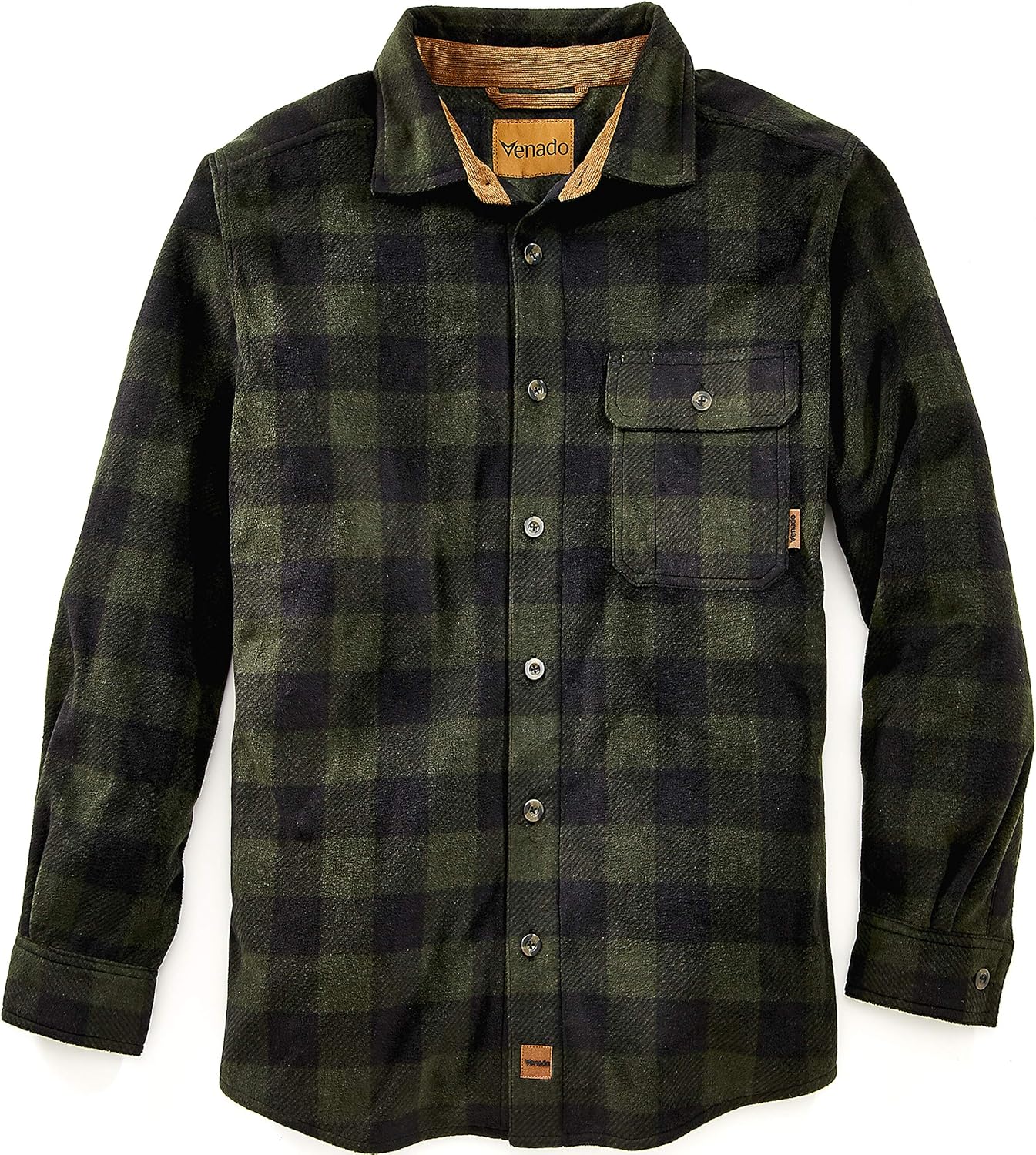Venado Mens Plaid Shirts for Men Heavyweight Buffalo Plaid Fleece