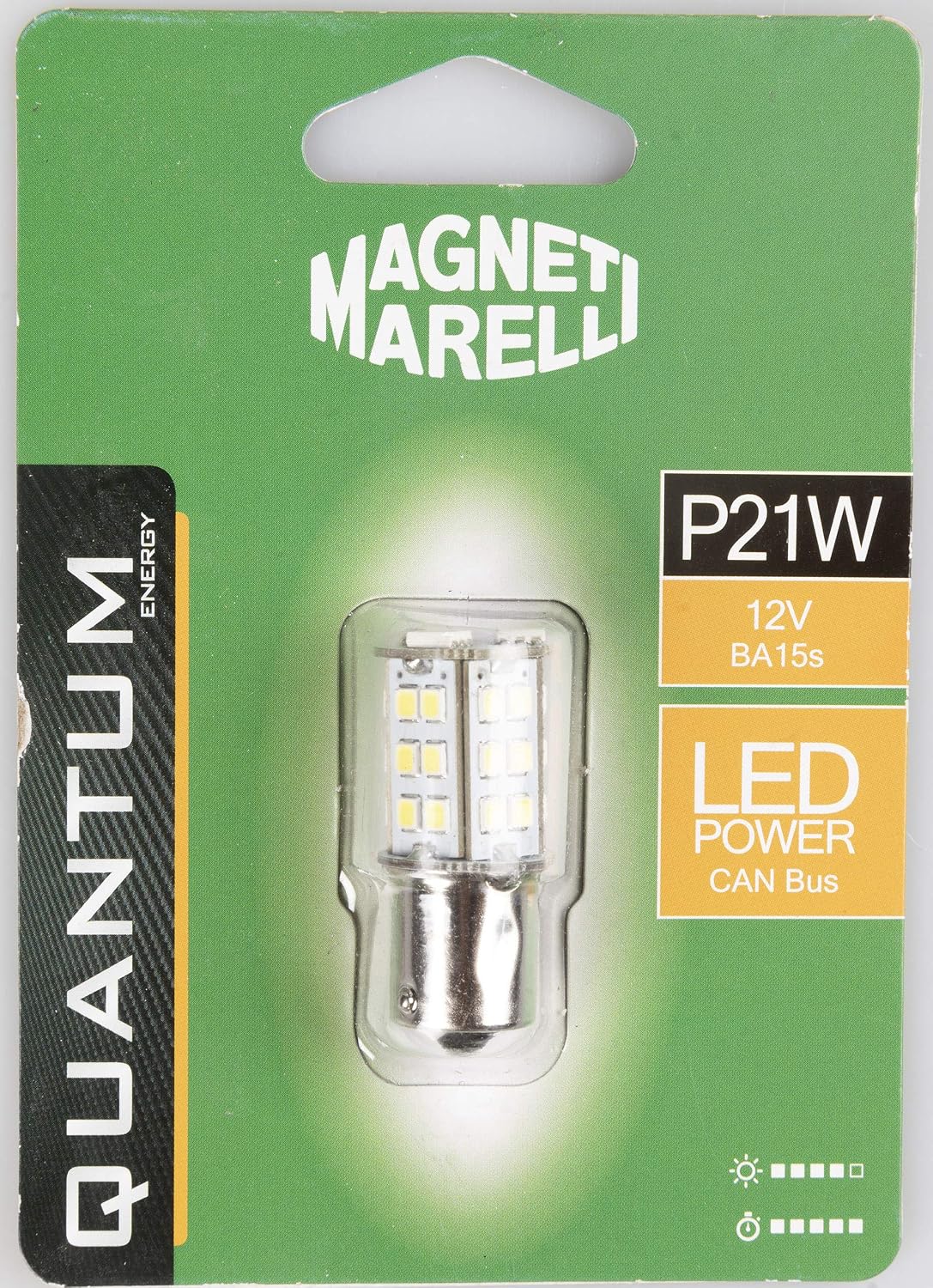 Magnets Marelli 070. P21W Single Bulb for Car LED 33SMD 12V BA15s Connection